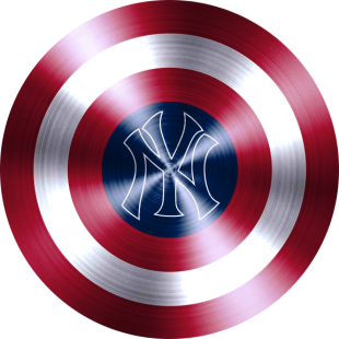 Captain American Shield With New York Yankees Logo decal sticker