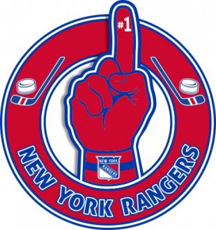 Number One Hand New York Rangers logo decal sticker