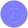 Texas Rangers Colorful Embossed Logo Sticker Heat Transfer