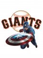 San Francisco Giants Captain America Logo Sticker Heat Transfer