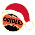 Baltimore Orioles Baseball Christmas hat logo Sticker Heat Transfer