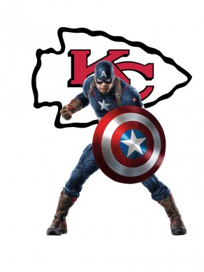 Kansas City Chiefs Captain America Logo Sticker Heat Transfer