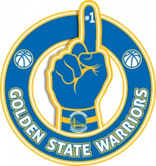 Number One Hand Golden State Warriors logo decal sticker