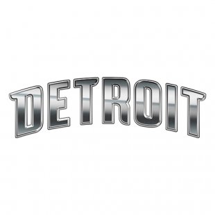 Detroit Pistons Silver Logo Sticker Heat Transfer