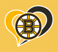 Boston Bruins Heart Logo decal sticker