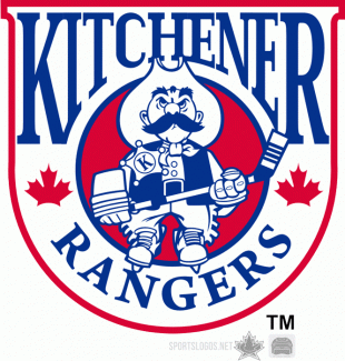 Kitchener Rangers 1992 93-2000 01 Primary Logo Sticker Heat Transfer