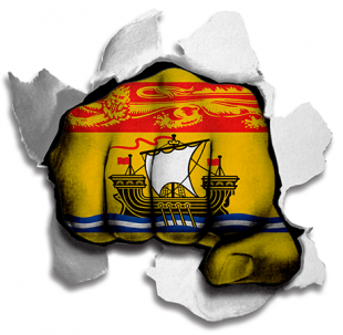Fist New Brunswick Flag Logo Sticker Heat Transfer