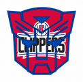 Autobots Los Angeles Clippers logo decal sticker