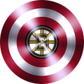 Captain American Shield With Boston Bruins Logo Sticker Heat Transfer