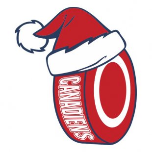 Montreal Canadiens Hockey ball Christmas hat logo Sticker Heat Transfer