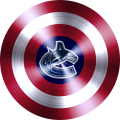 Captain American Shield With Vancouver Canucks Logo decal sticker