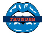 Oklahoma City Thunder Lips Logo decal sticker