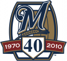 Milwaukee Brewers 2010 Anniversary Logo decal sticker