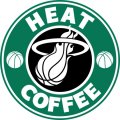 Miami Heat Starbucks Coffee Logo Sticker Heat Transfer