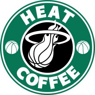 Miami Heat Starbucks Coffee Logo decal sticker