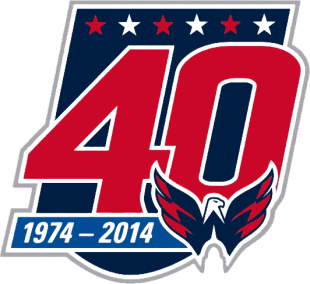 Washington Capitals 2014 15 Anniversary Logo Sticker Heat Transfer