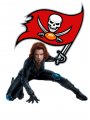 Tampa Bay Buccaneers Black Widow Logo Sticker Heat Transfer