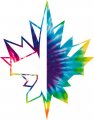 Winnipeg Jets rainbow spiral tie-dye logo decal sticker