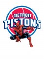 Detroit Pistons Spider Man Logo Sticker Heat Transfer