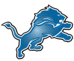 Detroit Lions Plastic Effect Logo Sticker Heat Transfer