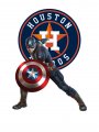 Houston Astros Captain America Logo Sticker Heat Transfer