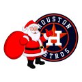 Houston Astros Santa Claus Logo Sticker Heat Transfer