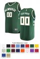 Milwaukee Bucks Custom Letter and Number Kits for Icon Jersey Material Twill