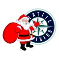 Seattle Mariners Santa Claus Logo Sticker Heat Transfer