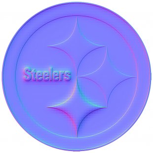 Pittsburgh Steelers Colorful Embossed Logo Sticker Heat Transfer