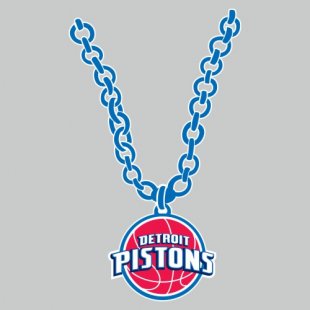 Detroit Pistons Necklace logo decal sticker