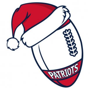 New England Patriots Football Christmas hat logo decal sticker