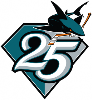 San Jose Sharks 2015 16 Anniversary Logo 02 decal sticker