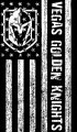 Vegas Golden Knights Black And White American Flag logo decal sticker