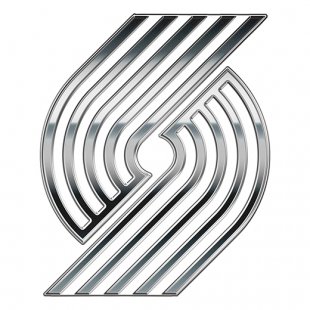 Portland Trail Blazers Silver Logo Sticker Heat Transfer