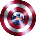 Captain American Shield With New York Mets Logo Sticker Heat Transfer