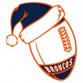 Denver Broncos Football Christmas hat logo decal sticker