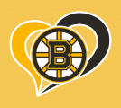 Boston Bruins Heart Logo Sticker Heat Transfer
