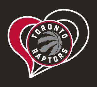 Toronto Raptors Heart Logo Sticker Heat Transfer
