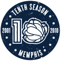 Memphis Grizzlies 2010-2011 Anniversary Logo Sticker Heat Transfer