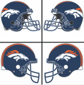 Denver Broncos Helmet Logo Sticker Heat Transfer