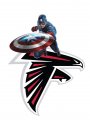 Atlanta Falcons Captain America Logo Sticker Heat Transfer