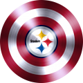Captain American Shield With Pittsburgh Steelers Logo Sticker Heat Transfer