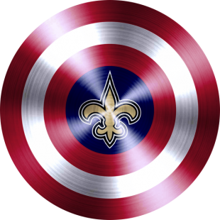 Captain American Shield With New Orleans Saints Logo Sticker Heat Transfer