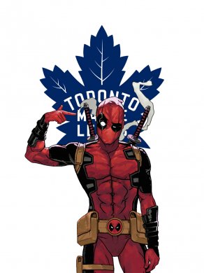Toronto Maple Leafs Deadpool Logo decal sticker