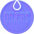 Edmonton Oilers Colorful Embossed Logo Sticker Heat Transfer