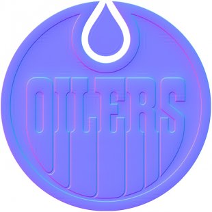 Edmonton Oilers Colorful Embossed Logo decal sticker