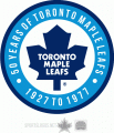 Toronto Maple Leafs 1976 77 Anniversary Logo 02 decal sticker