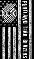 Portland Trail Blazers Black And White American Flag logo Sticker Heat Transfer