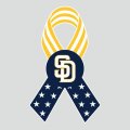 San Diego Padres Ribbon American Flag logo decal sticker