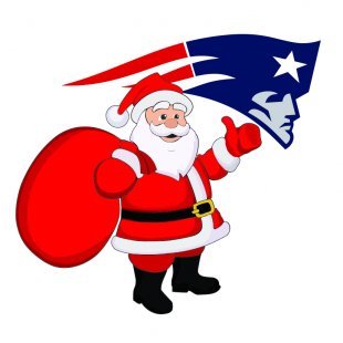 New England Patriots Santa Claus Logo Sticker Heat Transfer